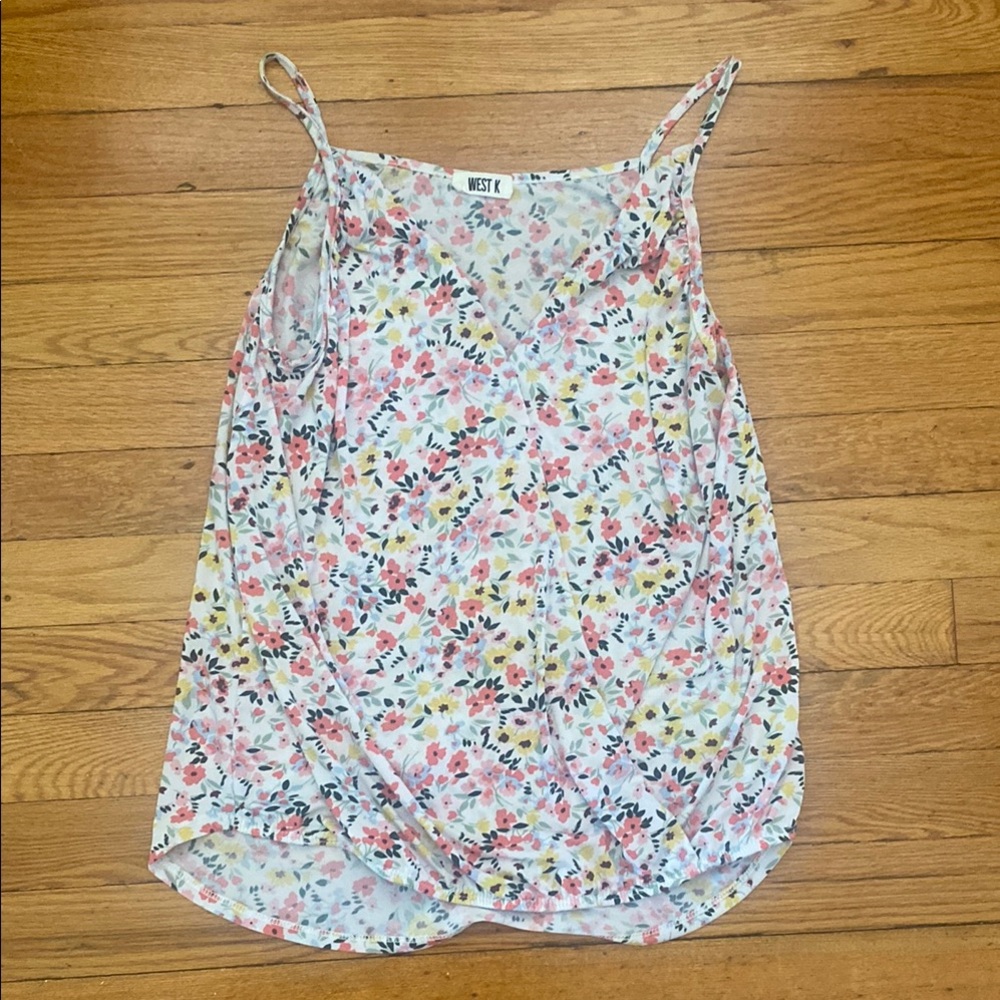 NWOT West K Floral Spaghetti Strap Top